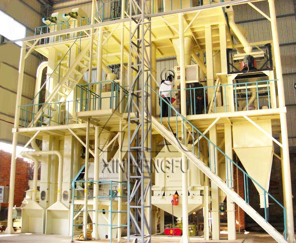 Complete animal pellet feed production line 